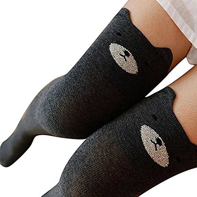 Polytree Women's & Baby Girl's 3D Cartoon Animal Pattern Knee High Socks