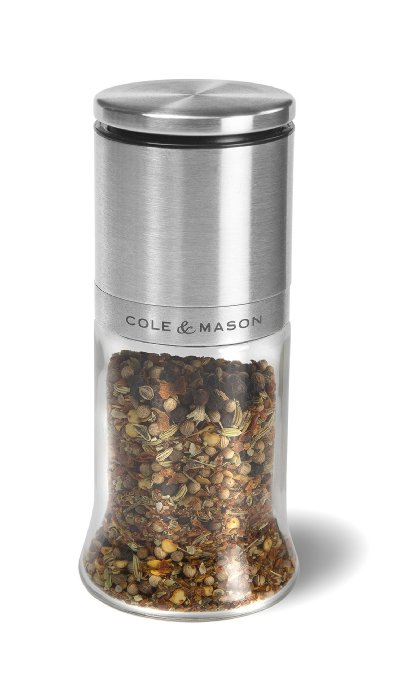 Cole & Mason Herb and Spice Grinder, Glass Spice Jar