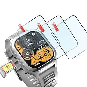 (pack of 3) Fire boltt 4G pro 2.02inch Smart Watch Screen Guard Full Screen Protector tempered glass Flexible - HD Clear