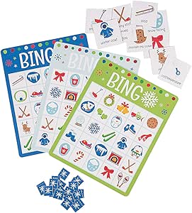 Fun Express Winter Premium Bingo - 662 Pieces - Educational and Learning Activities for Kids