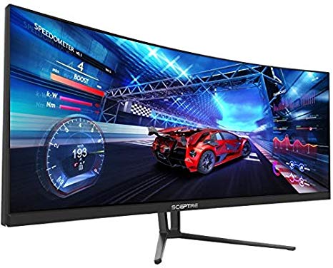 Sceptre C355W-3440UN 35 Inch Curved UltraWide 21: 9 LED Gaming Monitor QHD 3440x1440 Frameless AMD Freesync HDMI DisplayPort Up to 100Hz, Machine Black 2020