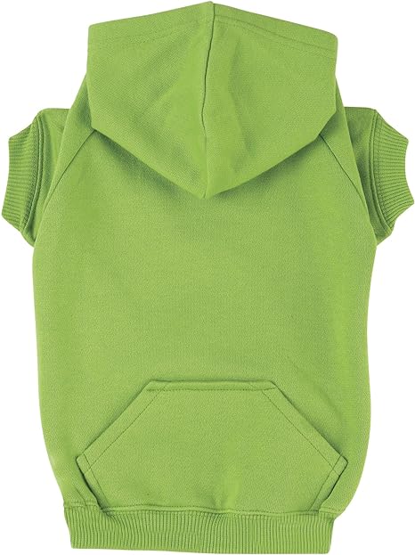 Zack & Zoey Basic Hoodie for Dogs, 12" Small, Parrot Green