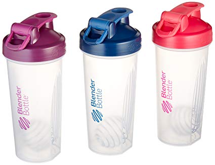 BlenderBottle 3-Pack Water Bottle of 28oz ,multiple colors