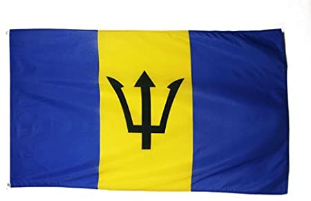 AZ FLAG Barbados Flag 3' x 5' - Barbadian Flags 90 x 150 cm - Banner 3x5 ft