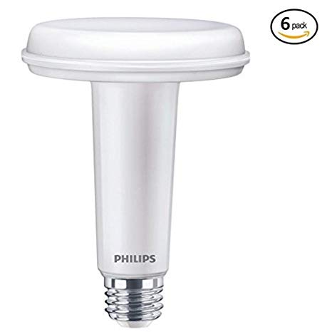 Philips LED Dimmable BR30 Light Bulb: 650-Lumen, 5000-Kelvin, 9.5-Watt (65-Watt Equivalent), E26 Base, SlimStyle, Daylight, 6-Pack