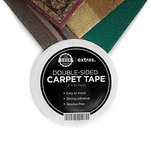 Strongest Double Sided Carpet, Mat, Rug Tape, 2 Inches x 75 Feet Heavy Duty