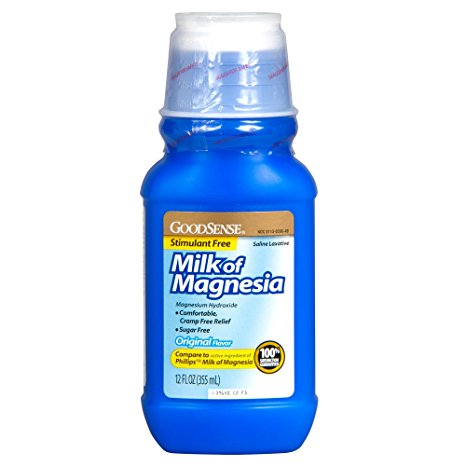 GoodSense Milk of Magnesia Saline Laxative, Original, 12 Fluid Ounce