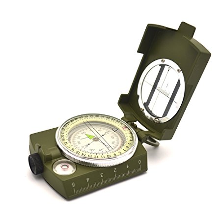 Kunbao Multifunction Military Optical Lensatic Sighting Compass Waterproof for Outdoor Activities and Camping Hiking