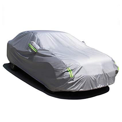 MATCC Car Cover Waterproof and UV Proof Outdoor Or Indoor Breathable Auto Cover for Full Car Fits Sedan Protect from Moisture Corrosion Dust Dirt Scrapes (197''Lx75''Wx59''H)