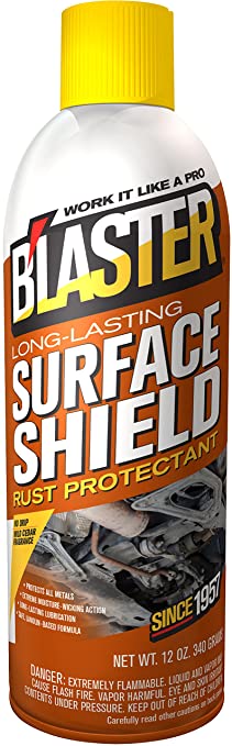 B'Laster Surface Shield Complete Corrosion Protection for Long Lasting Automotive Undercoating Applications, 12 oz Aerosol, Pack of 6