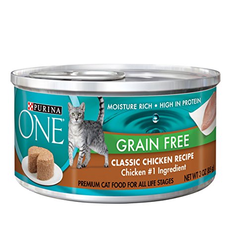 Purina ONE Grain Free Formula Ocean Whitefish Recipe Premium Pate Cat Food - (24) 3 oz. Cans