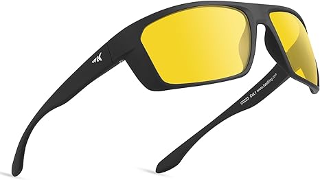 KastKing IllumiLens Night Vision Glasses, Polarized Night Driving Glasses for Men Women, Reduce Glare and Enhance Vision