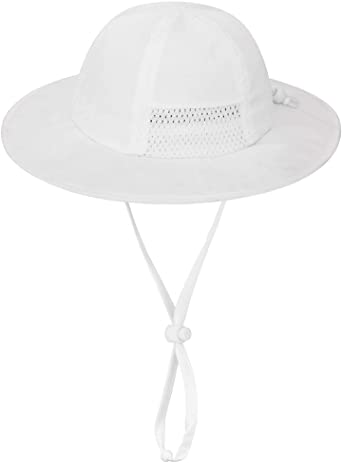 Simplicity Toddler's Adjustable UPF 50  Sun Protection Wide Brim Travel Hat