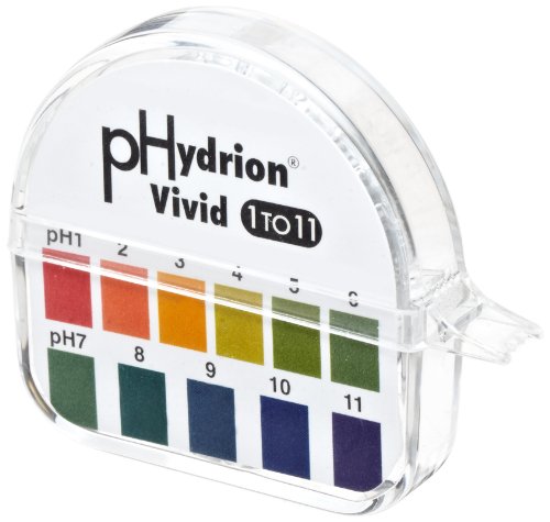 Micro Essential Lab 51 Hydrion Wide Range pH Test Paper Dispenser, 1 - 11 pH, Single Roll