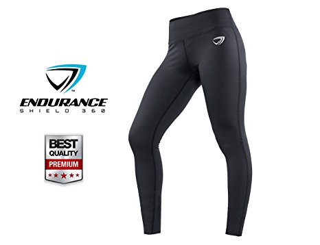 Women's Compression Pants - Performance Grade Compression Pants Designed for Active Women - Great for Running, Yoga & Working Out - Sized for Girls & Women - Endurance Shield 360® - 100% Money Back Guaranteed!