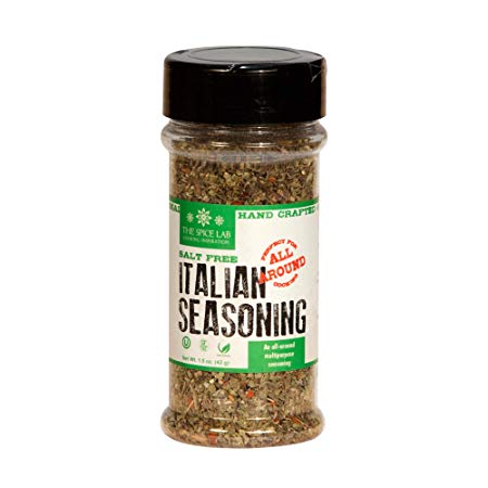 The Spice Lab No. 25 - Salt Free Italian Seasoning - Kosher Gluten-Free Non-GMO All Natural Spice (Shaker Jar)