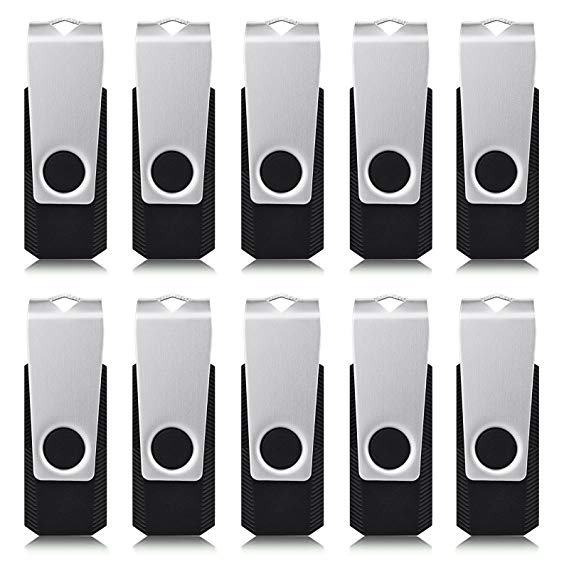 KEXIN Bulk USB Drives 100pcs 128MB USB Flash Drives Flash Drive Thumb Drive Bulk Flash Drives Swivel USB 2.0 (128MB, 100PCS, Black)