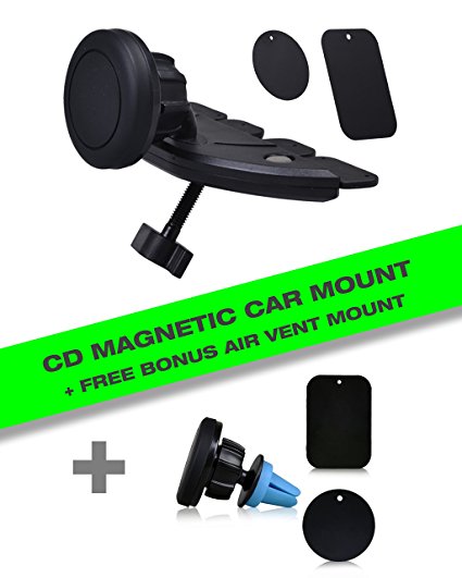 iSMARTPRO Car Mount Cell Phone Holder Bundle For Apple & Android Phones And Tablets