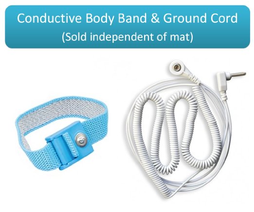 Anti Static Wrist Strap;similar to Small Orange Body Band Kit; Used with Universal Earthing Grounding Mat, Earthing Sheets, Earthing Kit & Other Earthing Products