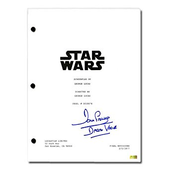 David Prowse Autographed Star Wars: A New Hope Complete Shooting Script