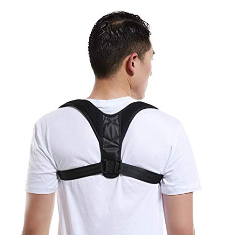 Back Posture Corrector for Women and Men Comfortable Upper Back Brace Support - Effective and Adjustable Shoulder Belt for Slouching & Hunching Upper Back Brace