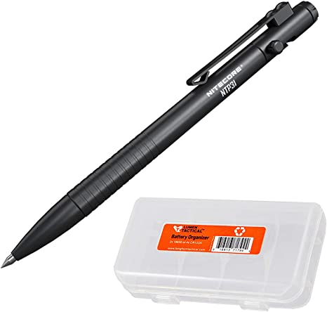 NITECORE NTP31 Bolt Action Tactical Pen with Tungsten Steel Glass Breaker and LumenTac Organizer