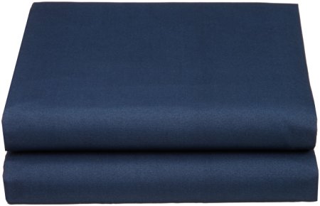 Cathay Luxury Silky Soft Polyester Single Fitted Sheet, King Size, Navy Blue