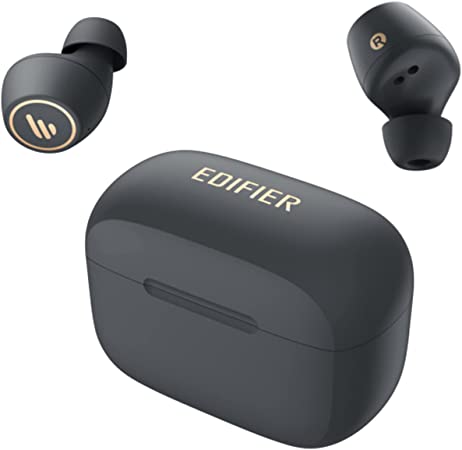 Edifier TWS1 PRO True Wireless Earbuds - Bluetooth V5.2 - AptX-Adaptive - Qualcomm CVC TM 8.0 Noise Cancellation - 42H Playtime - IP65 Waterproof - USB C - Built-in Dual Microphones - Grey