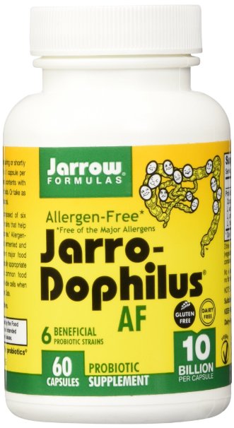 Jarrow Formulas Allergen-Free Jarro-Dophilus, 10 Billion Organisms V-Capsules, 60 ct