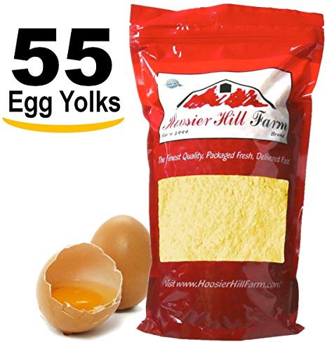 Egg Yolk Powder (500 Grams = 55 Egg Yolks) Free Flowing Perfect for Baking, Mayonnaise, Sauces, Noodles, Ice Cream ... by Hoosier Hill Farm