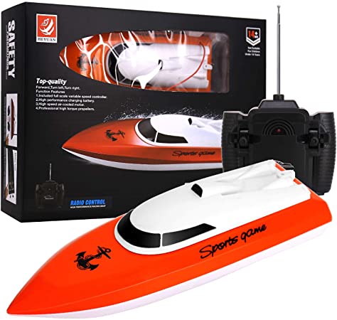 2020 New Remote Control Boat, 2.4GHz Remote Control Boat for Kids and Adults, Electric RC Boat 180 Degree Auto Flip Recovery for Pool and Lakes, High Speed Remote Boat Toys for Boys & Girls -RC Boat