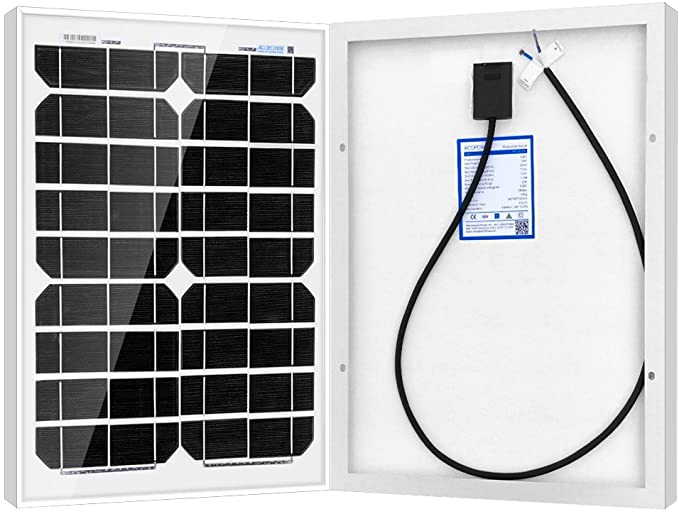 ACOPOWER® 20 Watt Mono Solar Panel for 12v Battery Charging, Off Grid