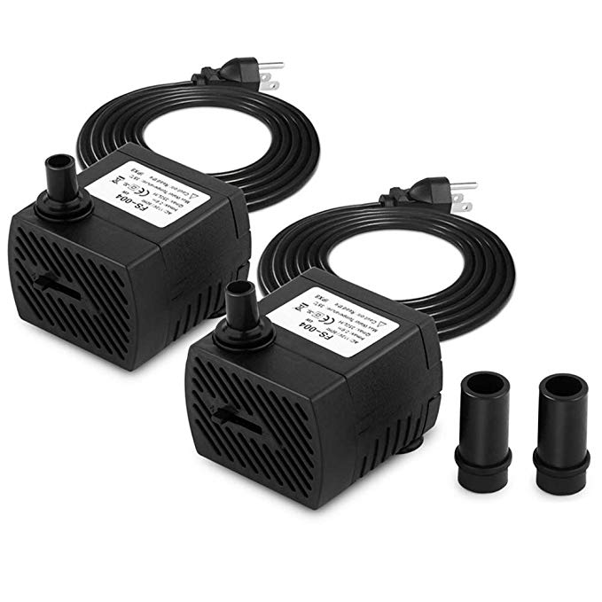 FREESEA 95 GPH 4W Ultra Quiet Mini Submersible Pump for Aquariums, Fish Tank, Pond, Fountain Water Pump