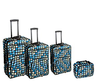 Rockland Luggage Dots 4 Piece Luggage Set