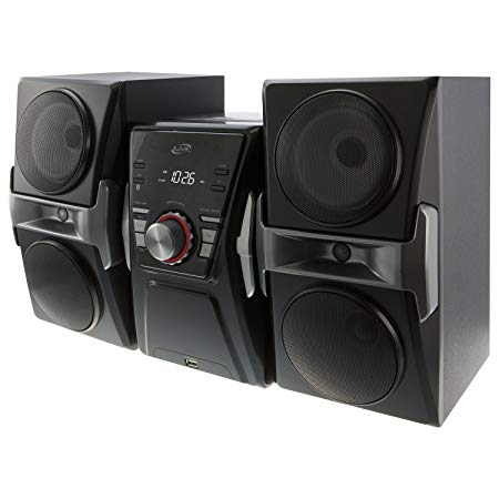 iLive IHB624B Bluetooth CD and Radio Home Music System with Color Changing Lights, Includes Remote, Black