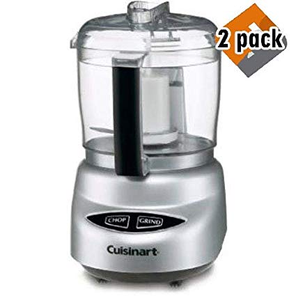 Cuisinart DLC-2ABC Mini Prep Plus Food Processor Brushed Chrome and Nickel, 2 Pack