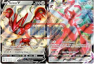 Scizor V & Vmax - Darkness Ablaze - Pokemon Ultra Rare Lot - 119/189 & 118/189