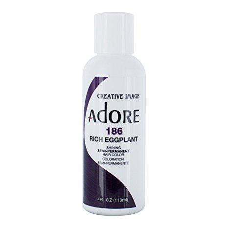 Adore Semi-Permanent Haircolor #186 Rich Eggplant 4 Ounce (118ml)