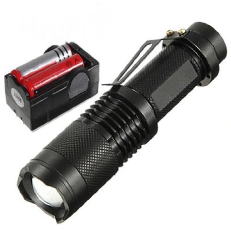 Onedayshop Cree XML T6 LED Zoomable Flashlight Torch 18650 Rechargeable Battery  18650 Charger