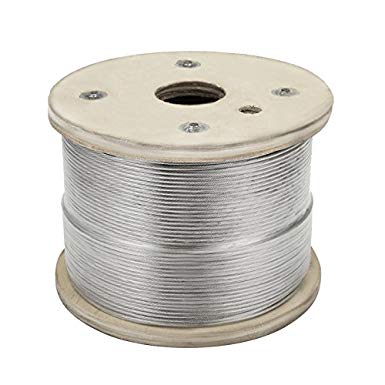 VEVOR Cable Railing 1000ft Stainless Steel Wire Rope 1/8" Stainless Stranded Wire 1x19 Wire Rope