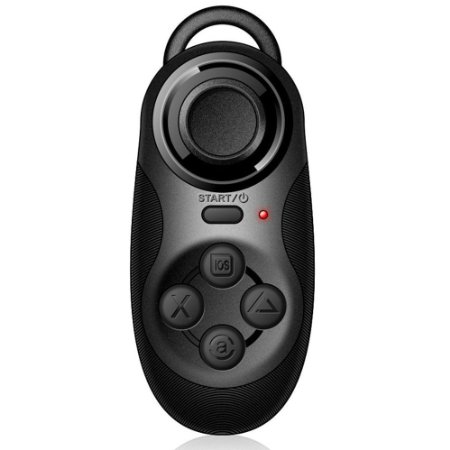 niceeshop(TM) Bluetooth Autodyne Artifact Wireless Mini Game Remote Controller Phone Camera Shutter Release Self Timer (Black)