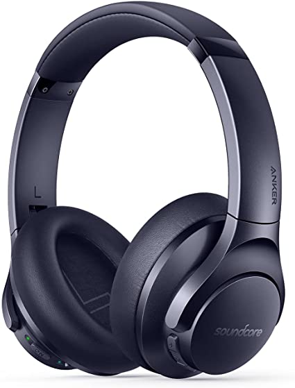 Soundcore by Anker Life Q20  Active Noise Cancelling Headphones, 40H Playtime, Hi-Res Audio, Soundcore App, Connect to 2 Devices, Memory Foam Earcups, Bluetooth Headphones for Travel, Home Office