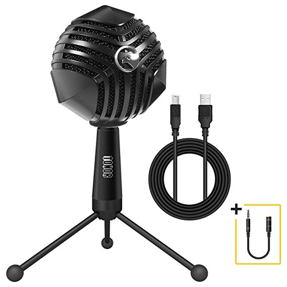 Tonor PC Condenser Microphone USB for Mac Computer Laptop Plug&Play Mic , Podcast Microphone with Mute Button and Voice Control for Chatting/Youtube/Skype/Recording/Games