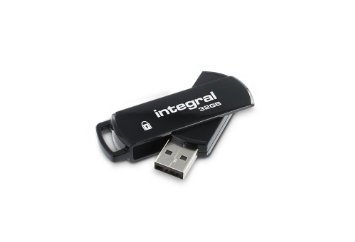 Integral 360 Secure 32GB USB 2.0 Flash Drive with 256-Bit Encryption Software