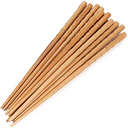 BambooMN - Bamboo Chopsticks JapaneseChopsticks Set Knobby 9" - 12 Sets