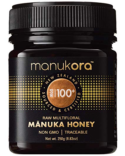 Manukora MGO 100  Multifloral Raw Mānuka Honey (250g/8.8oz) - Authentic Non-GMO New Zealand Honey, UMF & MGO Certified, Traceable from Hive to Hand