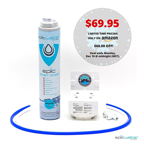 Epic Smart Shield | Multi Stage Under Sink Water Filter System | Removes 99.99% Contaminants | Made in USA | Triple Certified NSF Standards 42 53 & 401 | Removes Lead, Chloramine, TTHM & More