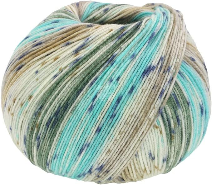 Lana Grossa Meilenweit 100 Seta Cocoon Yarn, 3360 Multi