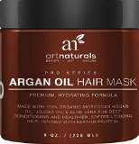 Art Naturals Argan Oil Hair Mask Deep Conditioner 236ml 100 Organic Jojoba Oil Aloe Vera and Keratin Repair Dry Damaged Or Color Treated Hair After Shampoo Best For All Hair Types - Sulfate Free