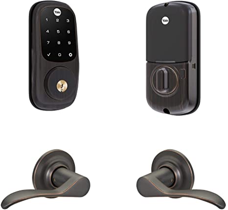 Yale Security B-YRD226-ZW-NW-0BP Yale Assure Lock Z-Wave Norwood Works with Ring Alarm, Smartthings, and Wink Smart Touchscreen Deadbolt with Matching Lever, Bronze